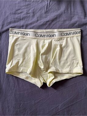 Calvin Klein Pale Yellow Cotton Stretch Boxer Briefs